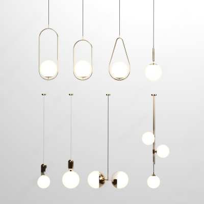 现代吊灯组合3D模型下载